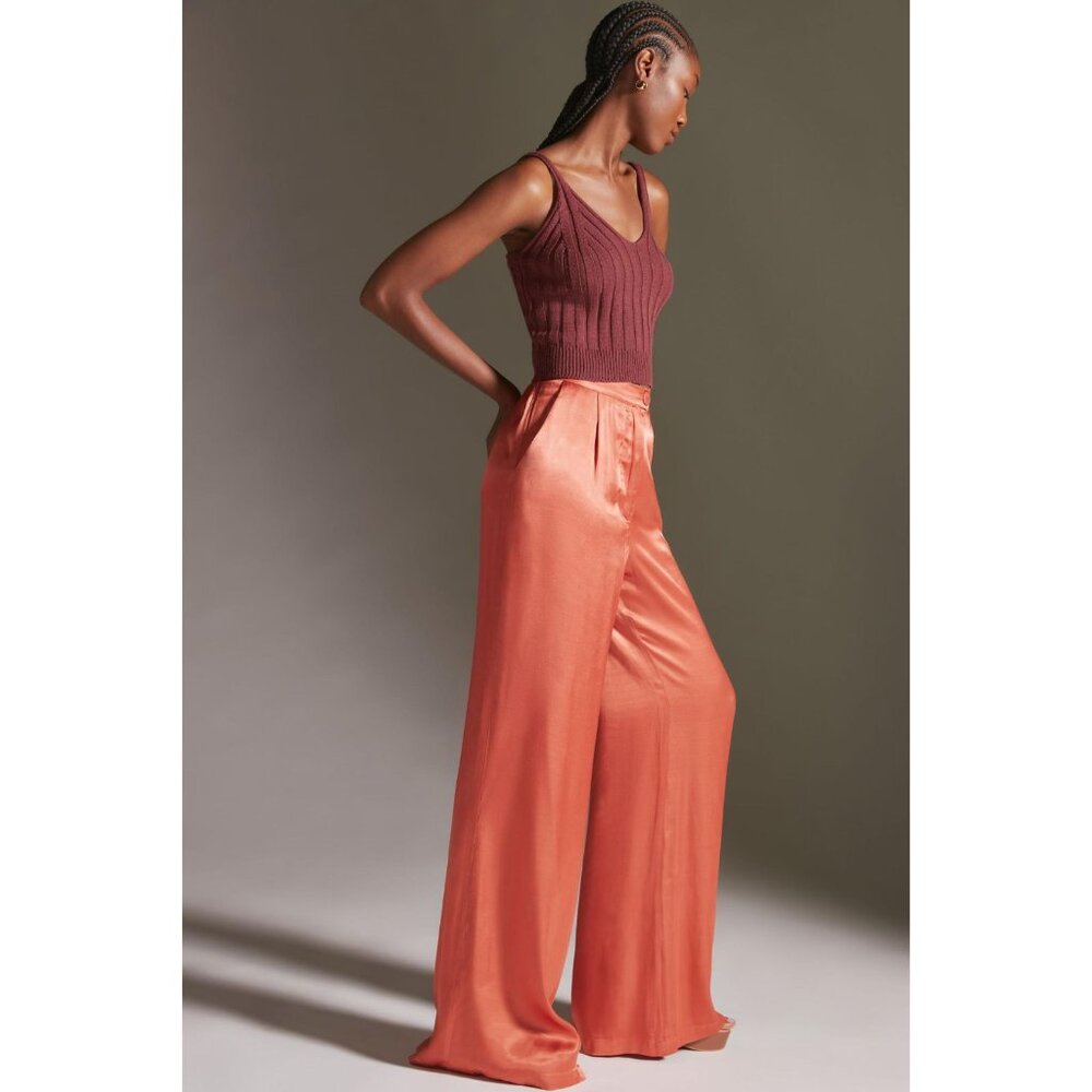 Anthropologie Wide Leg Pant Silky Trousers